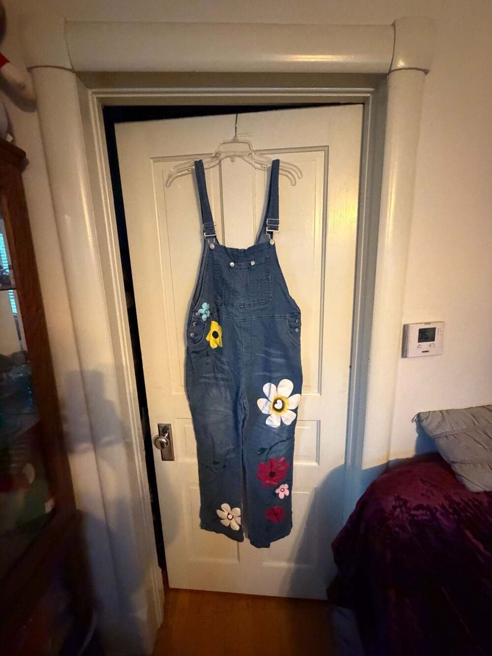 Misslook Women's Plus Size Denim Floral Overalls 2XL